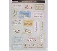 Debbi Moore Elegant Moments Die Cut Push Out Craft Card Topper Sentiments JLH122