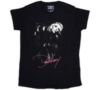 Debbie Harry T Shirt Leather Girl Blondie Logo Official Womens Skinny Fit Black