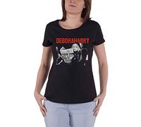 DEBBIE HARRY T Shirt Leather Girl Blondie Logo Official Womens Skinny Fit Black L