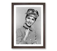 Debbie Reynolds Framed Print | A2 Walnut Framed Wall Art | Ready to Hang | Modern Nature Picture | Living Room Bedroom Lounge Office