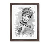 Debbie Reynolds V3 Modern Framed Print | A2 Walnut Framed Wall Art | Ready to Hang | Modern Nature Picture | Living Room Bedroom Lounge Office