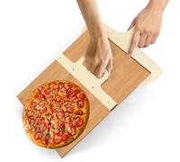 Debble 12 Inch Sliding Pizza Peel with Wood Handles, Nonstick Smooth Slide Pizza Paddle for Oven, Lightweight Wooden Pizza Spatula, Multi Purpose Kitchen Tool Accessories for Home and Restaurant
