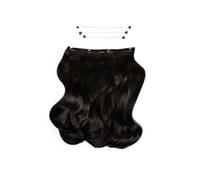 LullaBellz 18" 1 Piece Hidden Halo Blow Dry Hair Extensions Natural Black