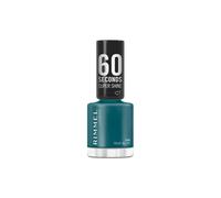 Rimmel 60 Seconds Super Shine Nail Polish, 104 True Blue, Quick-Dry Nail Polish, Ultra-Shiny Finish, Easy to Apply, Vibrant Colour, Long-Wearing, Improved Formula, Vegan, 8ml