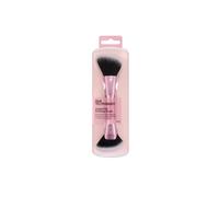 Real Techniques Angled Fan Finishing Brush, Dual-Sided Makeup Tool for Blush, Bronzer & Contour, 2-in-1 Face Brush for Liquid, Cream & Powder, Vegan & Cruelty-Free, Travel-Friendly, 1 Count