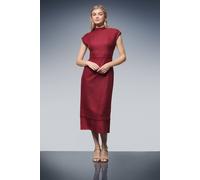 Debenhams Berry Organza Contrast Tie Back Pencil Dress berry 18