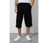 Debenhams Black 3/4 Cotton Cargo Shorts black
