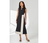 Debenhams Black Contrast Detail Crepe Column Dress black 12