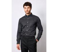 Debenhams Black Floral Print Long Sleeve Smart Shirt black