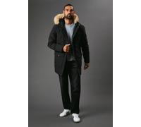 Debenhams Black Four Pocket Hooded Parka black XL