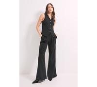 Debenhams Black High Waisted Wide Leg Trouser black 14