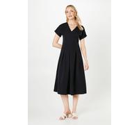 Debenhams Black Pleat Detail Midi Dress black 10