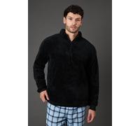 Debenhams Black Sherpa Half Zip Top black XXL