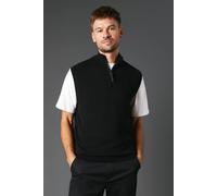 Debenhams Black Zip Neck Knitted Tank black M