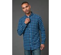 Debenhams Blue Brushed Check Long Sleeve Shirt blue XXL