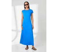 Debenhams Blue Drape Shoulder Jersey Midi Dress In Cobalt cobalt 18