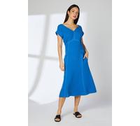 Debenhams Blue Gauze Seam Detail Midi Dress blue 12