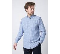 Debenhams Blue Mini Check Long Sleeve Shirt blue