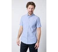 Debenhams Blue Stripe Short Sleeve Shirt blue
