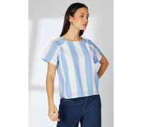 Debenhams Blue Stripe Wide Sleeve Blouse blue 16