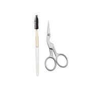 Brow Shaping Scissors With Brush Silver