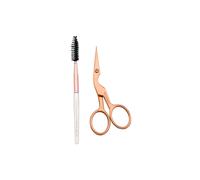 Tweezerman - Brow Shaping Scissors & Brush - Rose Gold - Tweezers