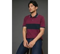 Debenhams Burgundy Chest Detail Pique Polo Shirt burgundy M
