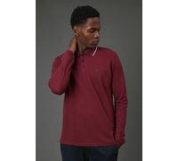 Burgundy Long Sleeve Pique Polo Shirt Maine Burgundy XL