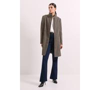 Debenhams Check Funnel Zip Through Coat multi 16