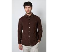 Debenhams Men's Chocolate Corduroy Long Sleeve Shirt | Size: Medium
