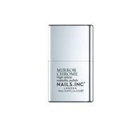 Nails Inc Silver Served, Silver, Metallic Mirror Chrome, No Chip, Long Lasting, Quick Dry, Air Dry, Professional Manicures & Pedicures, Fingernails & Toenails, Vegan Nail Polish, 14 ML