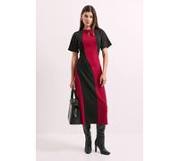 Debenhams Colour Block Ponte Detail Midi Dress In Black black 12