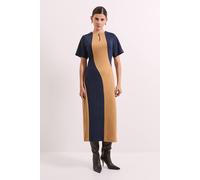 Debenhams Colour Block Ponte Detail Midi Dress In Camel camel 18
