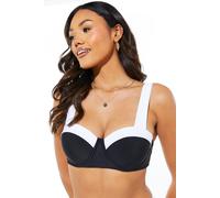 Debenhams Contrast Moulded Bikini Top In Black black 8
