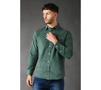 Debenhams Corduroy Long Sleeve Shirt In Green green L