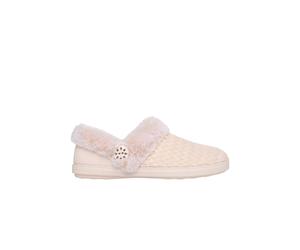 Debenhams Cozy Campfire Quilted Button Slippers Sand In Cream cream
