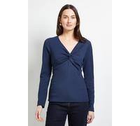 Debenhams Crinkle Jersey Twist Front Top In Navy navy