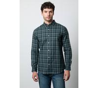 Debenhams Men's Dark Green Check Long Sleeve Shirt | Size: 2XL