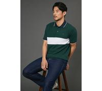 Debenhams Dark Green Chest Detail Pique Polo Shirt dark green