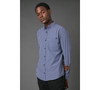 Debenhams Dark Navy Grid Check Long Sleeve Shirt navy XL