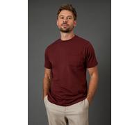Debenhams Dark Red Short Sleeve T-Shirt With Pocket dark red L