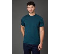 Debenhams Dark Teal Short Sleeve T-Shirt With Pocket teal