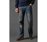 Debenhams Dark Vintage Wash Straight Leg Jeans In Dark Blue dark blue 36S