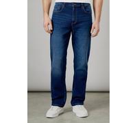 Debenhams Dark Wash Premium Stretch Straight Fit Jeans In Dark Blue dark blue