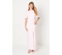 Debenhams Debut London By Coast Angel Sleeve Twist Back Jersey Bridesmaid Dress In Blush blush 10