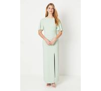 Debenhams Debut London By Coast Angel Sleeve Twist Back Jersey Bridesmaid Dress In Sage sage 8