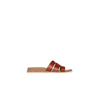 Skechers Women's DESERT KISS LOW Double H Strap Slide Chestnut Duraleather | Size: 8 Skechers Chestnut 8