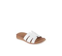 Debenhams Desert Kiss Low Dura Leather Double H Strap Slide White white 4