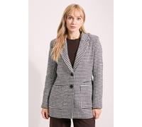 Debenhams Dogtooth Midi Blazer Coat In Mono mono 12