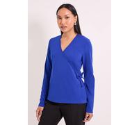 Principles Women's Draw Cord Detail V Neck Jersey Top in Cobalt | Size: 10 Principles Cobalt 10
